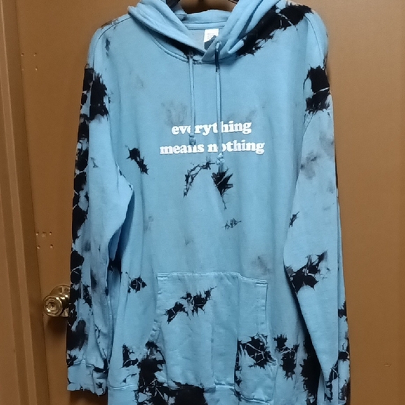 Black Bear Other - Blue and Black Tie-Dye Crewneck Sweater